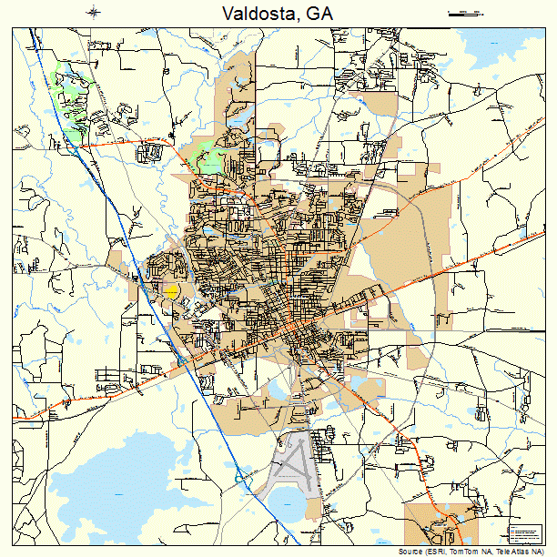 Valdosta, GA street map