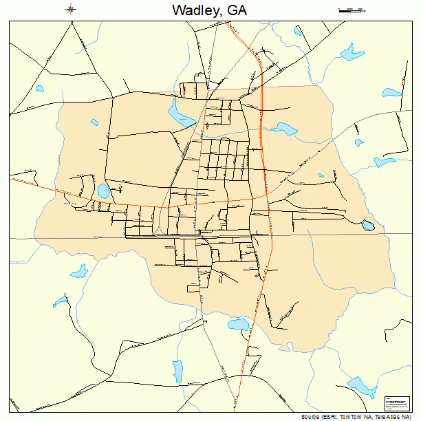 Wadley, GA street map