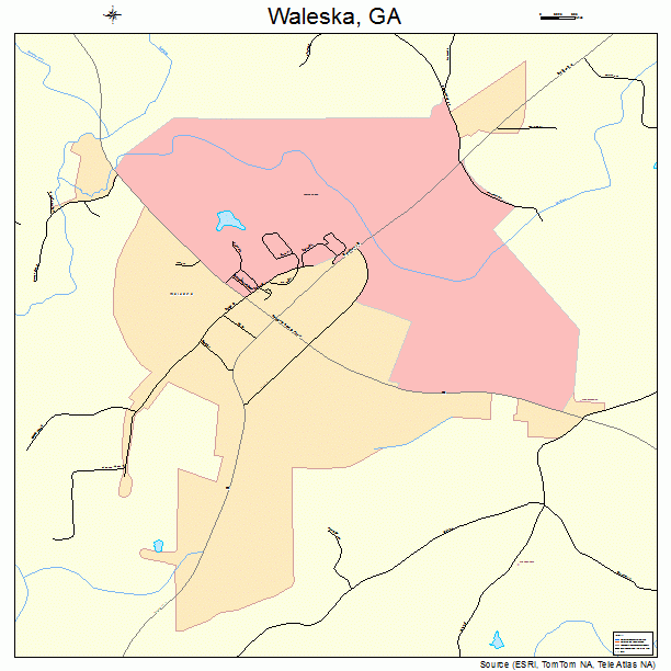 Waleska, GA street map