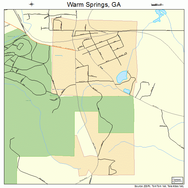 Warm Springs Georgia Street Map 1380480