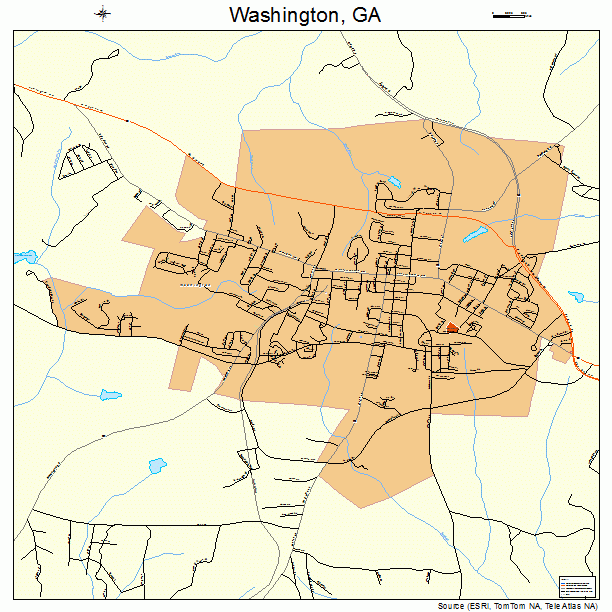 Washington, GA street map
