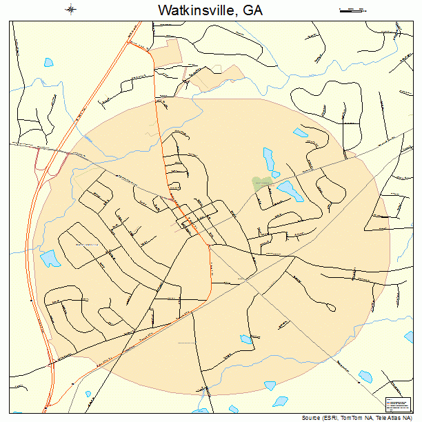 Watkinsville, GA street map