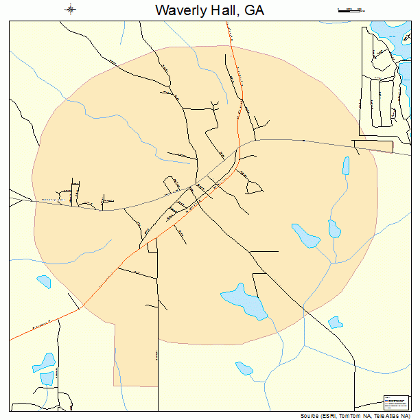 Waverly Hall, GA street map