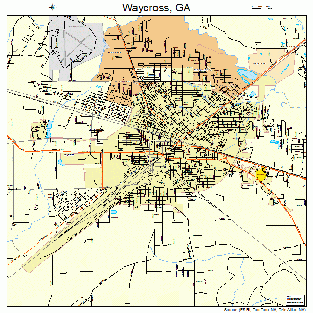 Waycross, GA street map