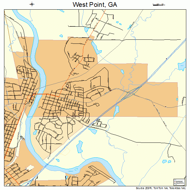 West Point, GA street map