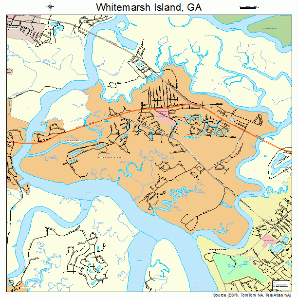 Whitemarsh Island, GA street map