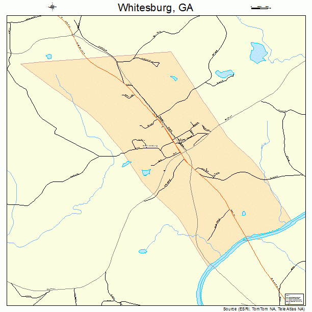 Whitesburg, GA street map