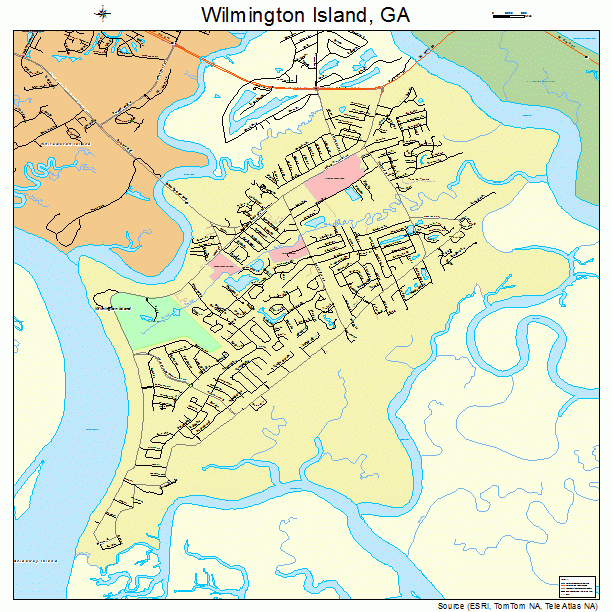 Wilmington Island, GA street map