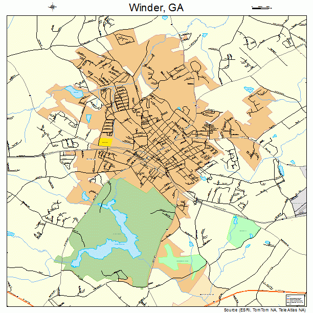 Winder, GA street map