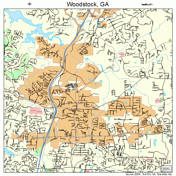 Woodstock, GA street map