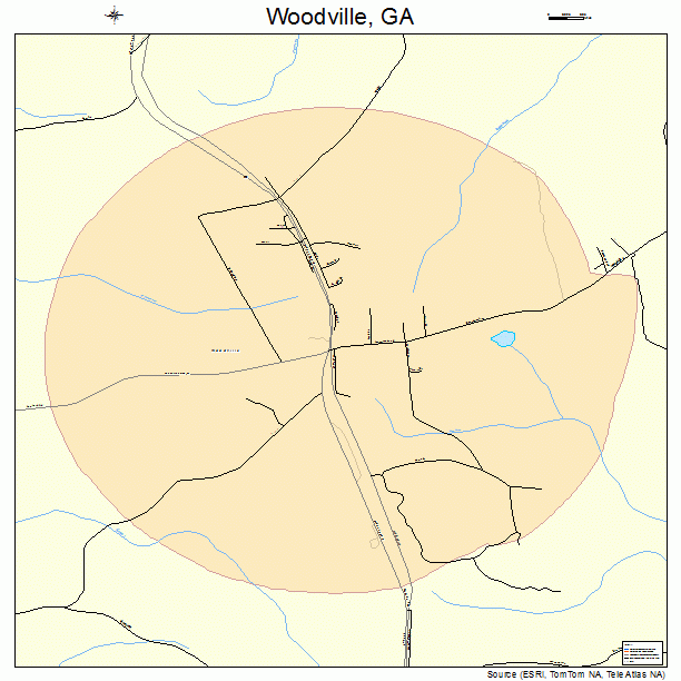 Woodville, GA street map