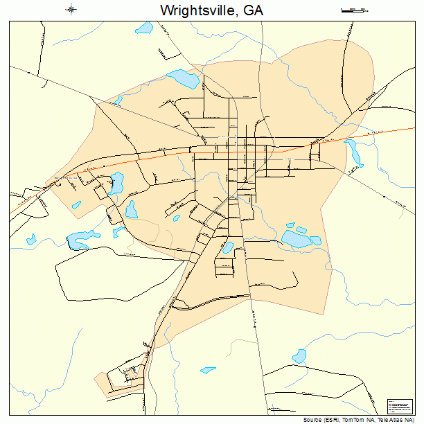 Wrightsville, GA street map
