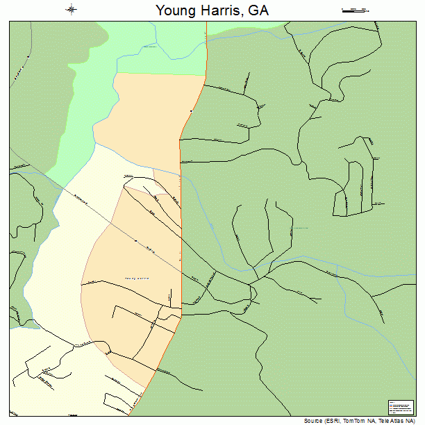 Young Harris, GA street map