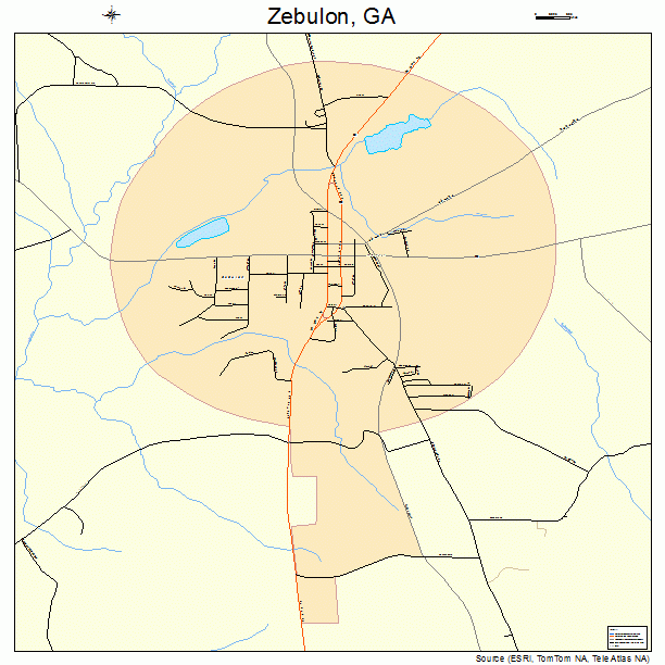 Zebulon, GA street map