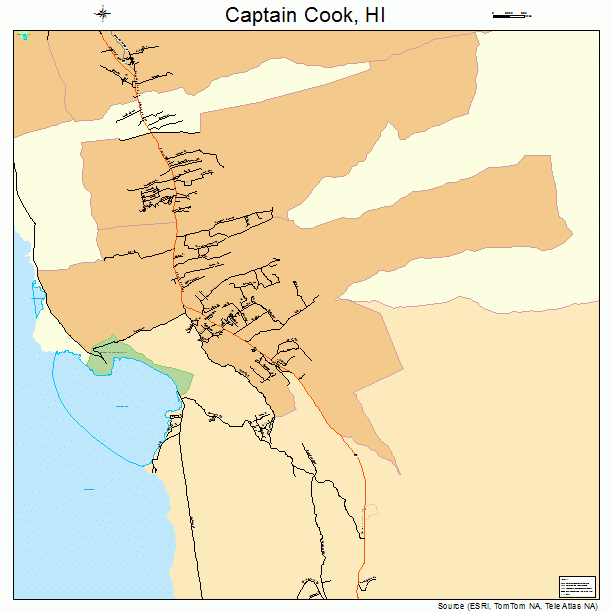 Captain Cook, HI street map