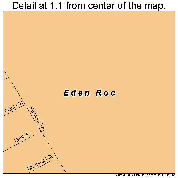 Eden Roc, Hawaii road map detail