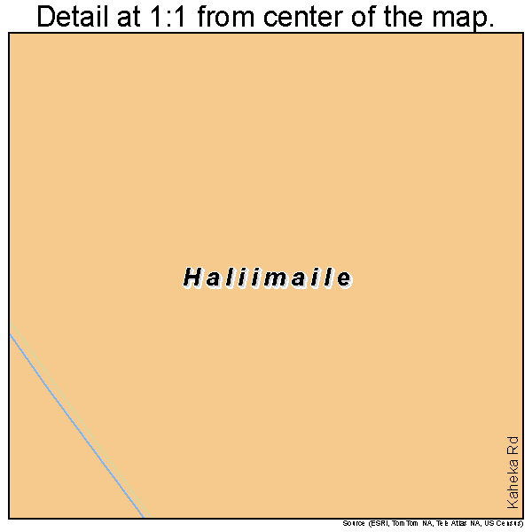 Haliimaile, Hawaii road map detail