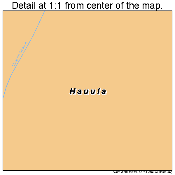 Hauula, Hawaii road map detail