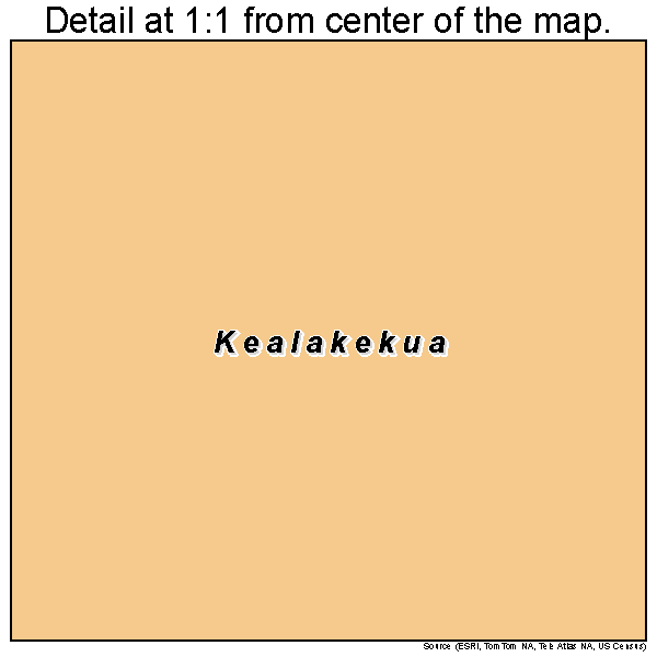 Kealakekua, Hawaii road map detail