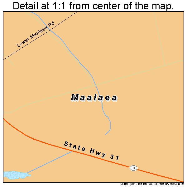 Maalaea, Hawaii road map detail