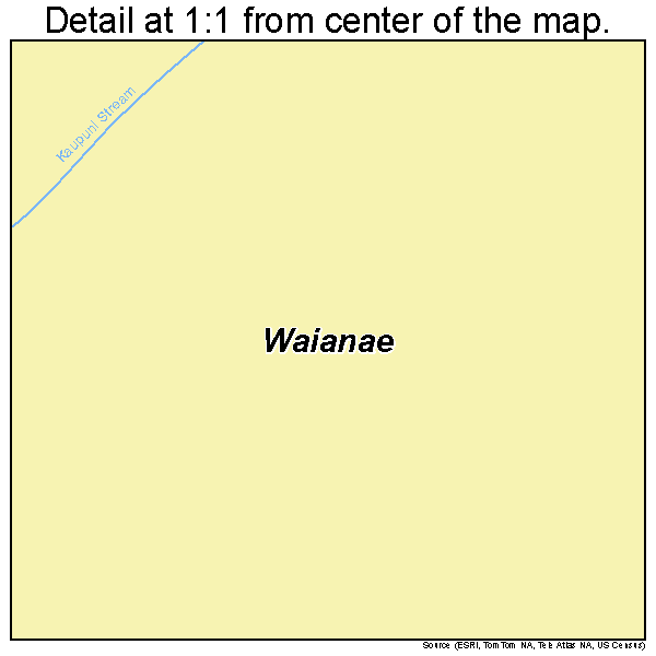 Waianae, Hawaii road map detail