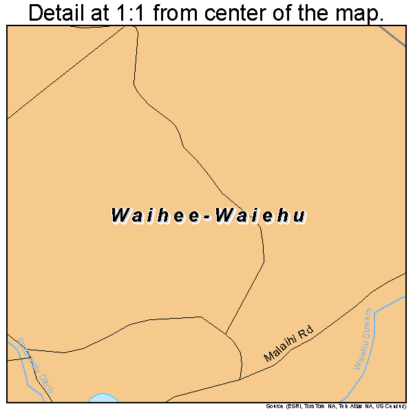 Waihee-Waiehu, Hawaii road map detail