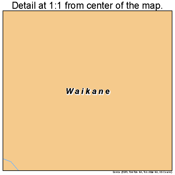 Waikane, Hawaii road map detail