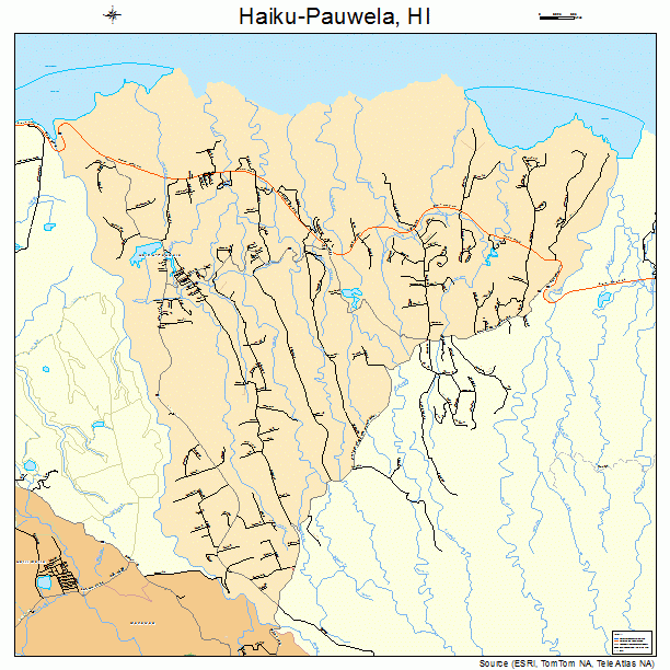 Haiku-Pauwela, HI street map