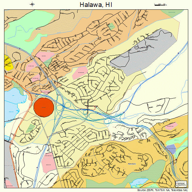 Halawa, HI street map