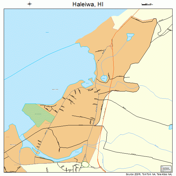 Haleiwa, HI street map