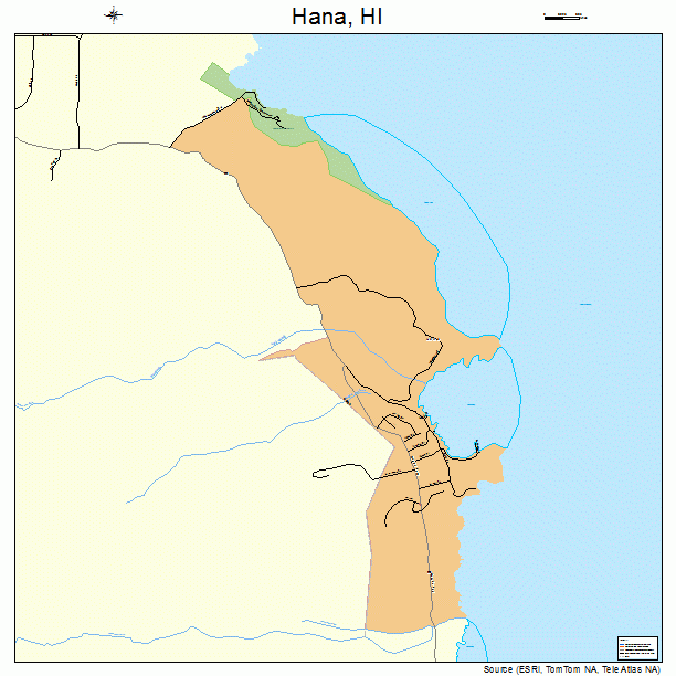 Hana, HI street map