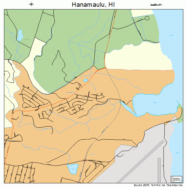 Hanamaulu, HI street map