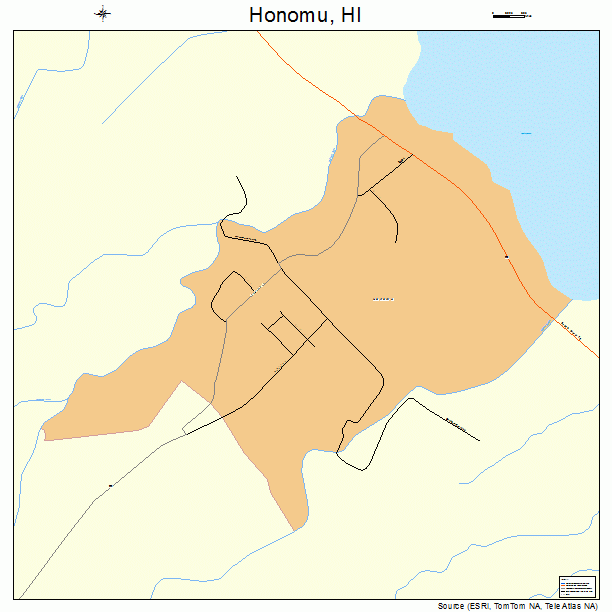 Honomu, HI street map