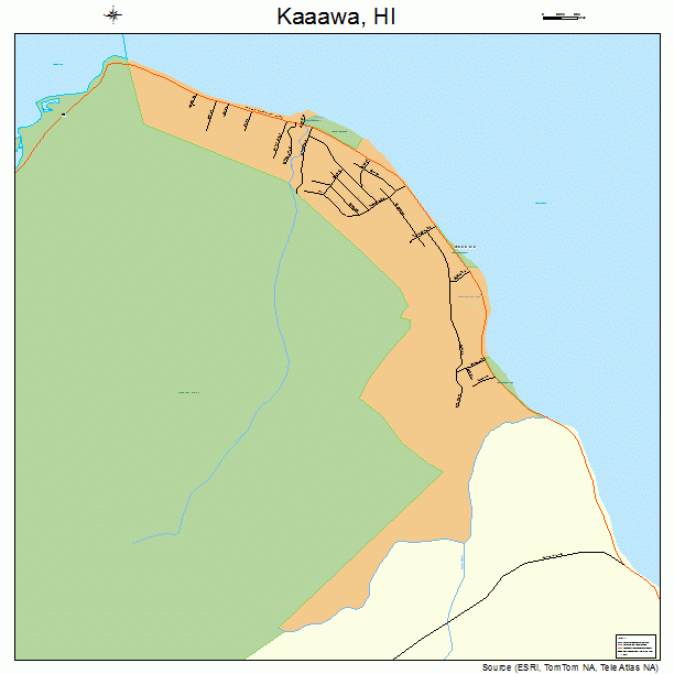 Kaaawa, HI street map