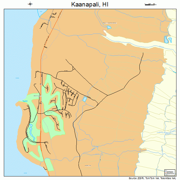 Kaanapali, HI street map