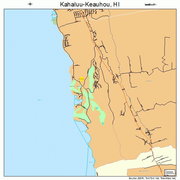 Kahaluu-Keauhou, HI street map