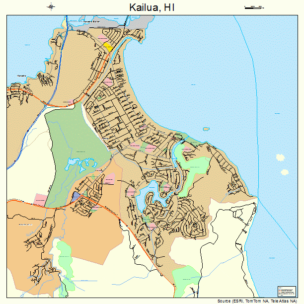 Kailua, HI street map
