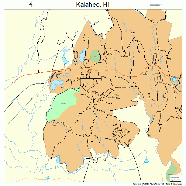 Kalaheo, HI street map