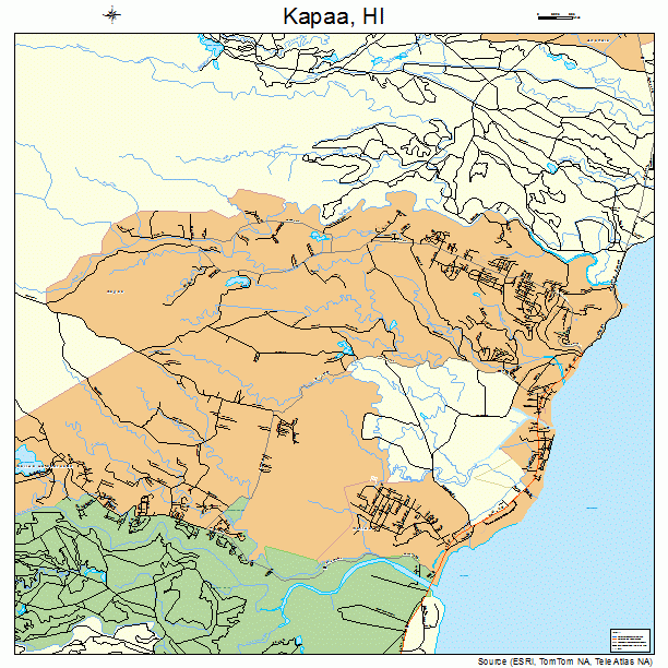 Kapaa, HI street map