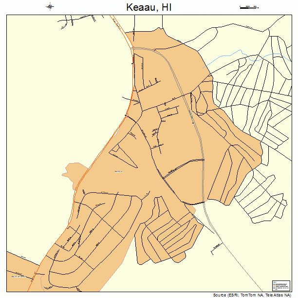 Keaau, HI street map