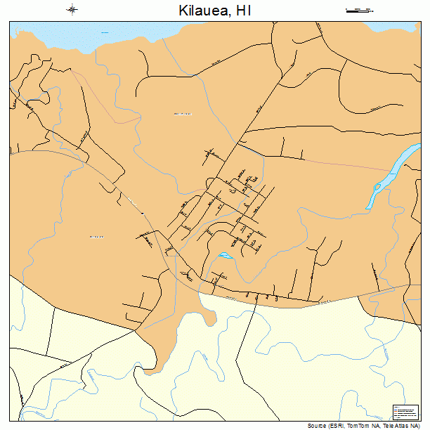 Kilauea, HI street map