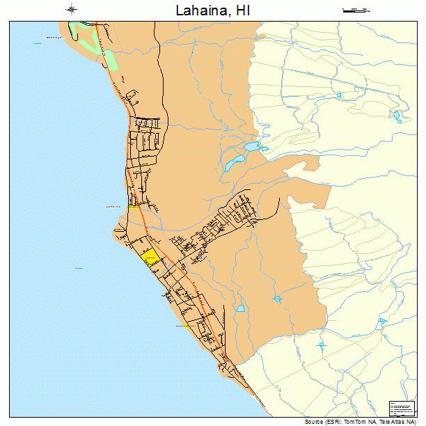 Lahaina, HI street map