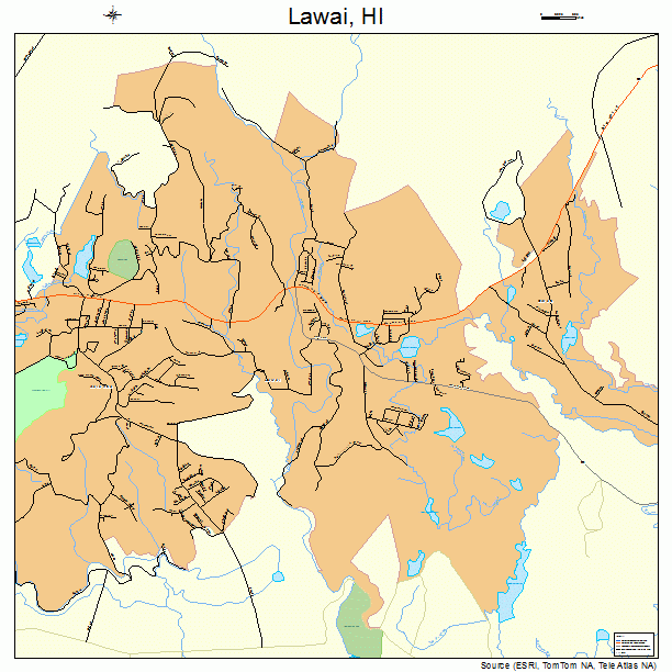 Lawai, HI street map