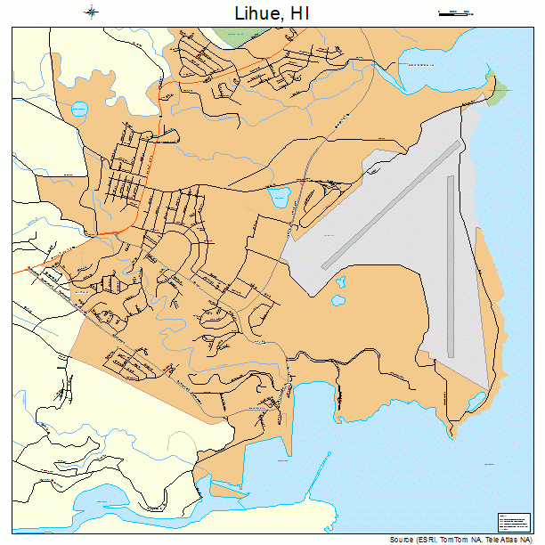Lihue, HI street map