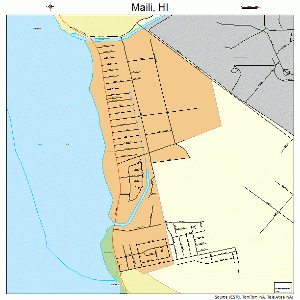 Maili, HI street map