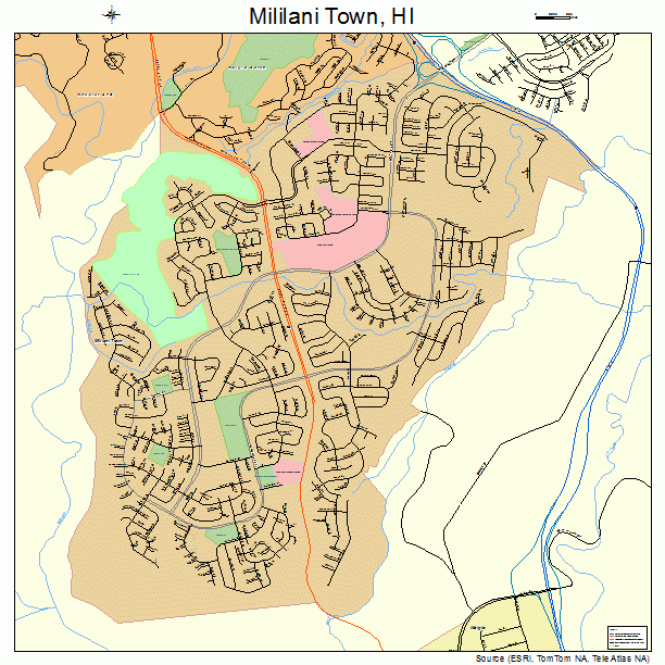 Mililani Town, HI street map