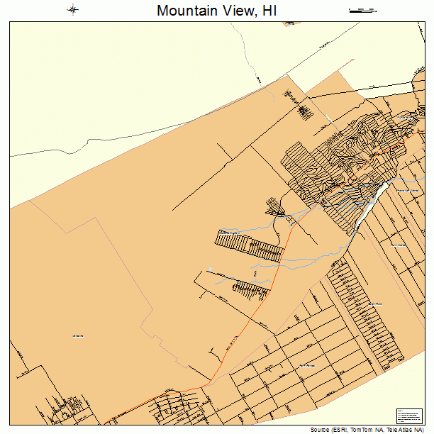 Mountain View, HI street map