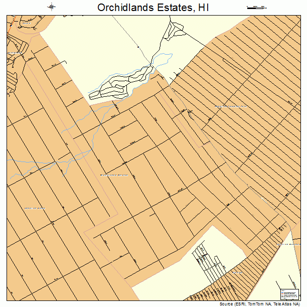 Orchidlands Estates, HI street map