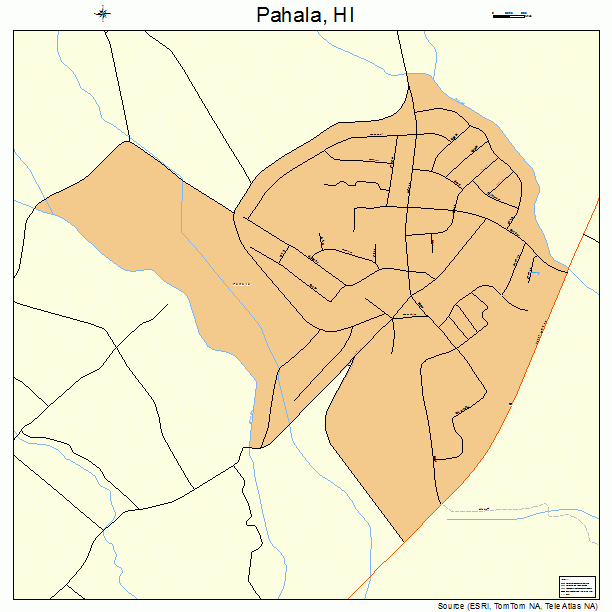 Pahala, HI street map