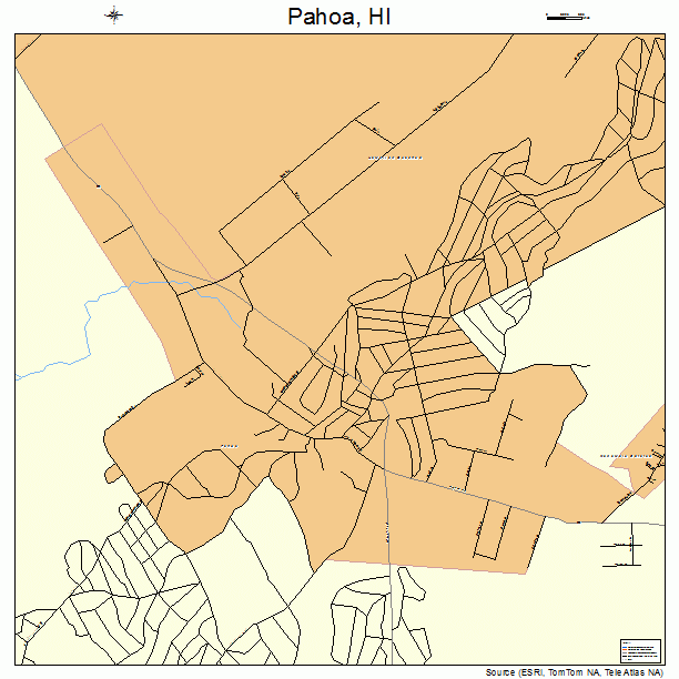 Pahoa, HI street map
